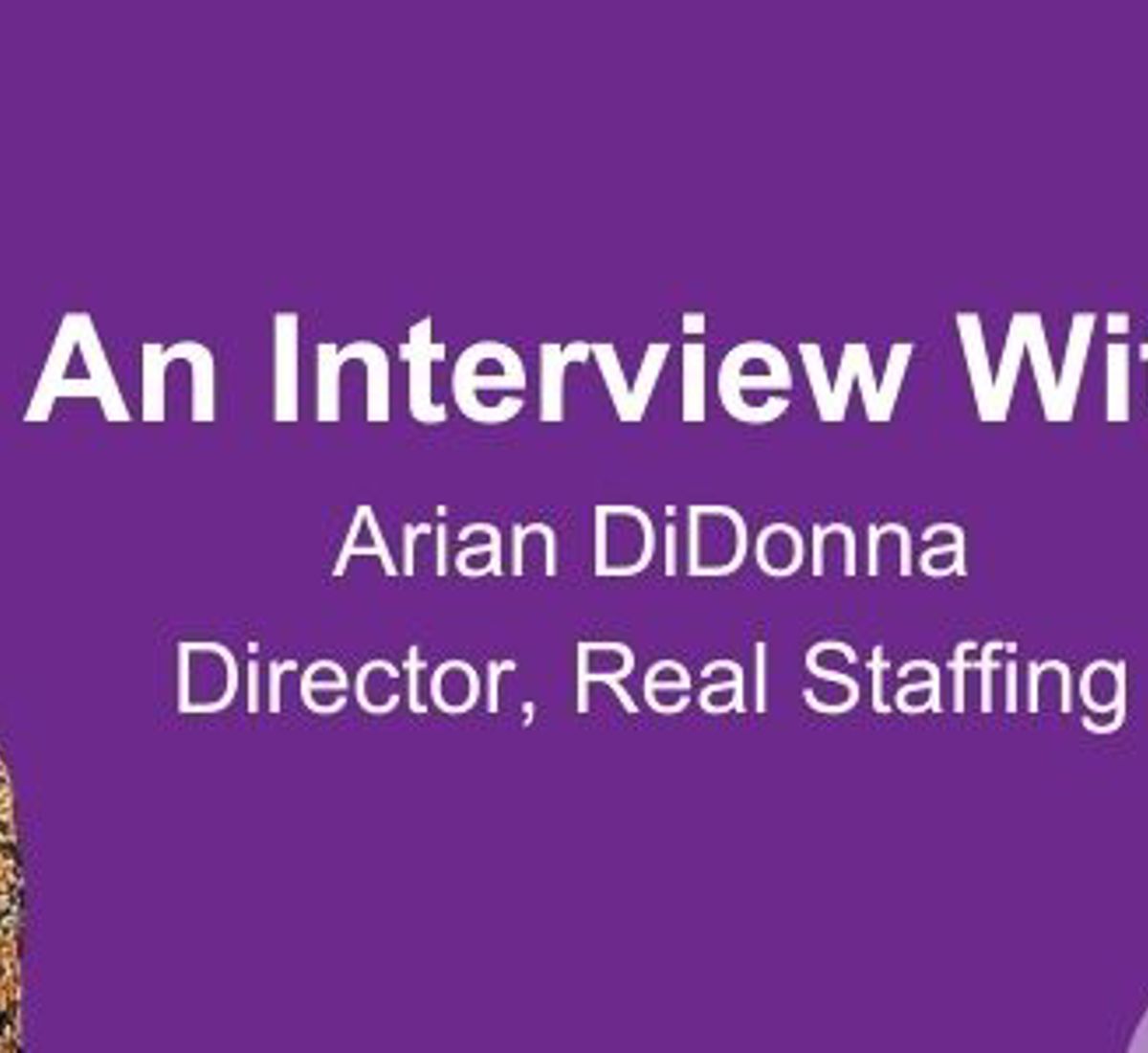 Arian Didonna Interview Banner