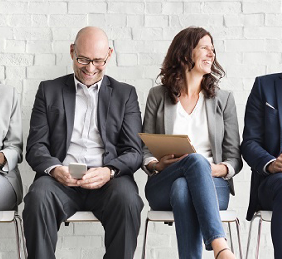 Group Of Diverse People Are Waiting For A Job Inte DC78WRZ Banner