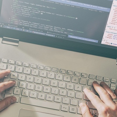 Coding On Laptop
